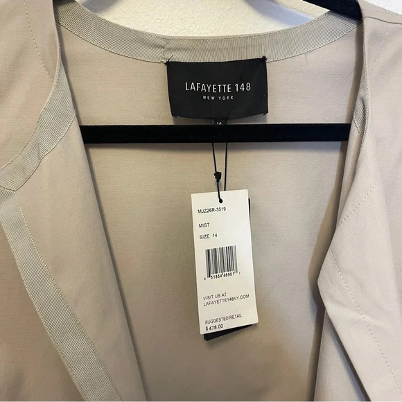 NWT Lafayette 148 Collarless Blazer - Business Casual Professional Coat - Picture 2 of 3